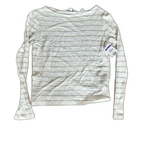 Vince Lightweight Striped Long Sleeve Tee XS Pima Cotton New